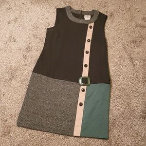 J Taylor Sleeveless Mod Scooter Dress Sz 12